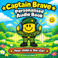Captain Brave personalised audiobook cover — Your child is the star