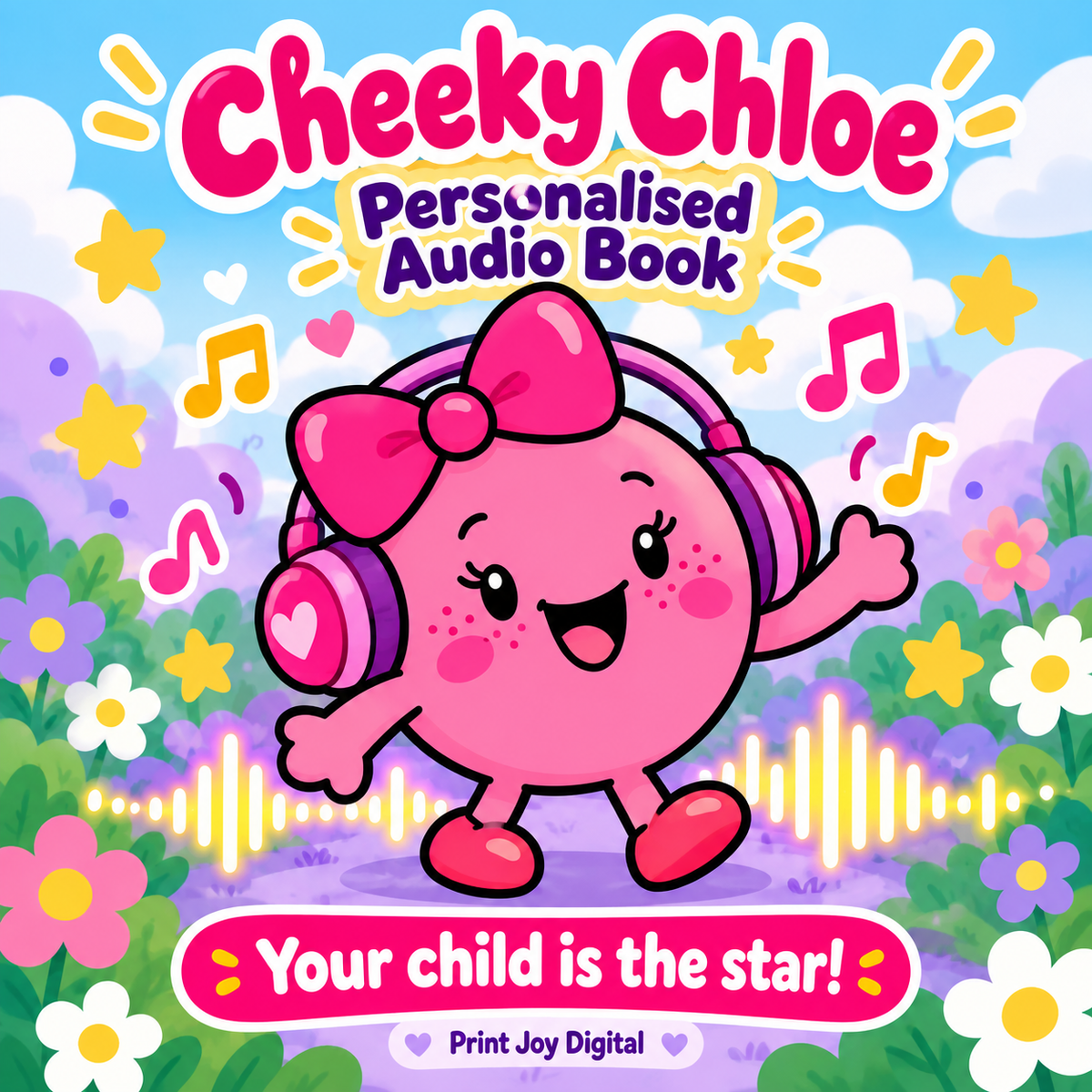 Cheeky Chloe personalised audiobook cover — Your child is the star