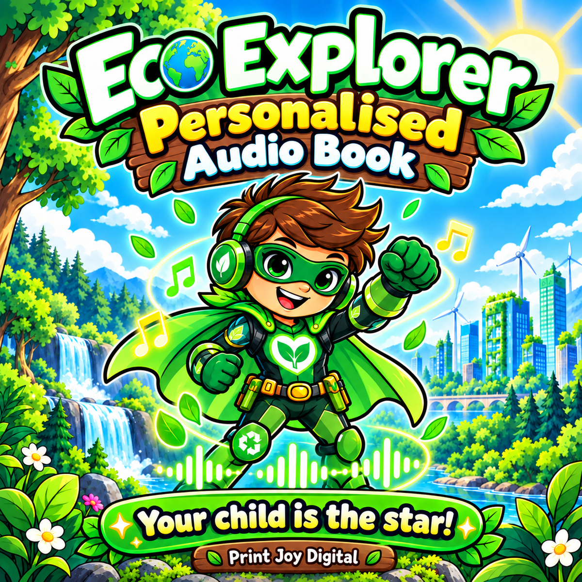 Eco Explorer personalised audiobook cover — Your child is the star