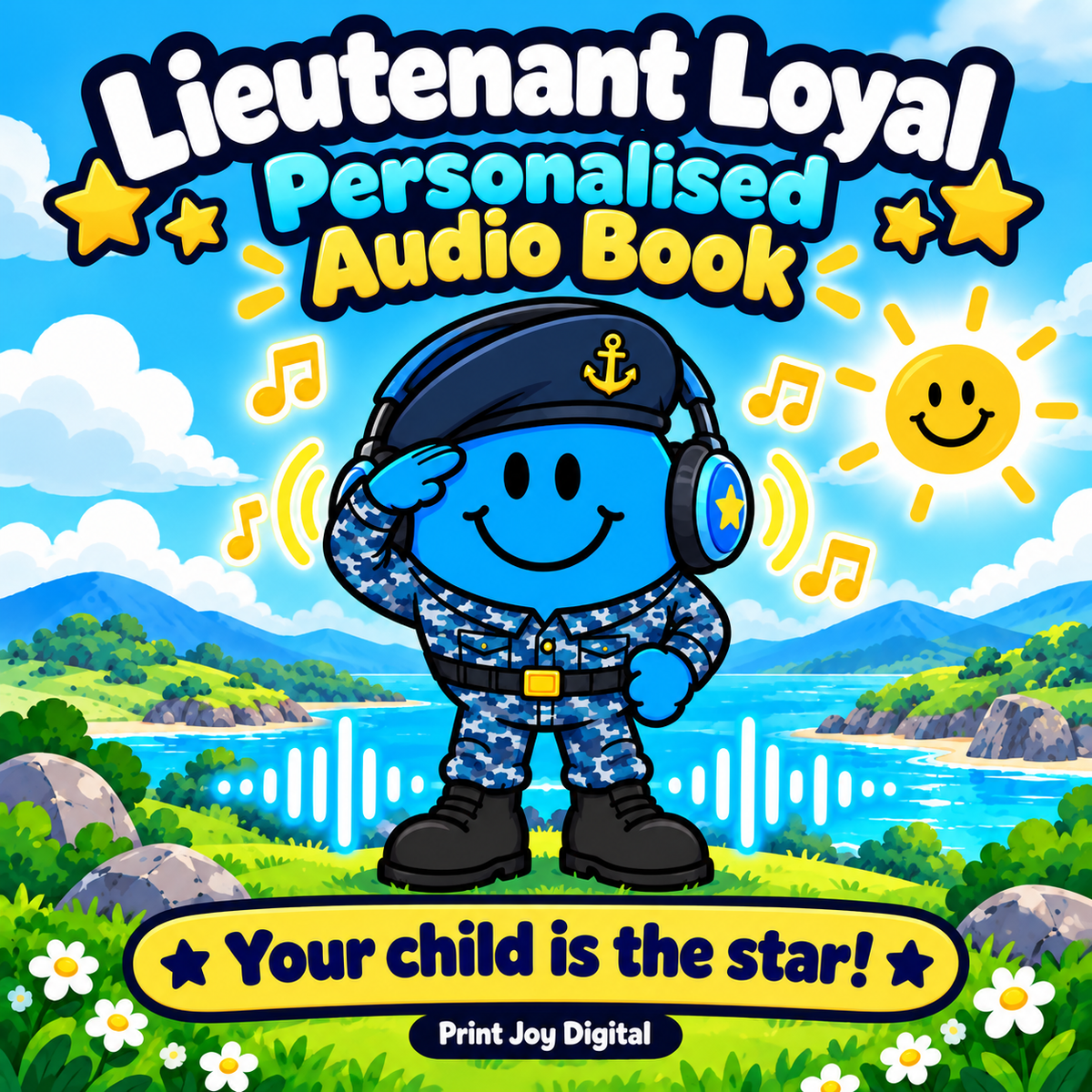 Lieutenant Loyal personalised audiobook cover — Your child is the star