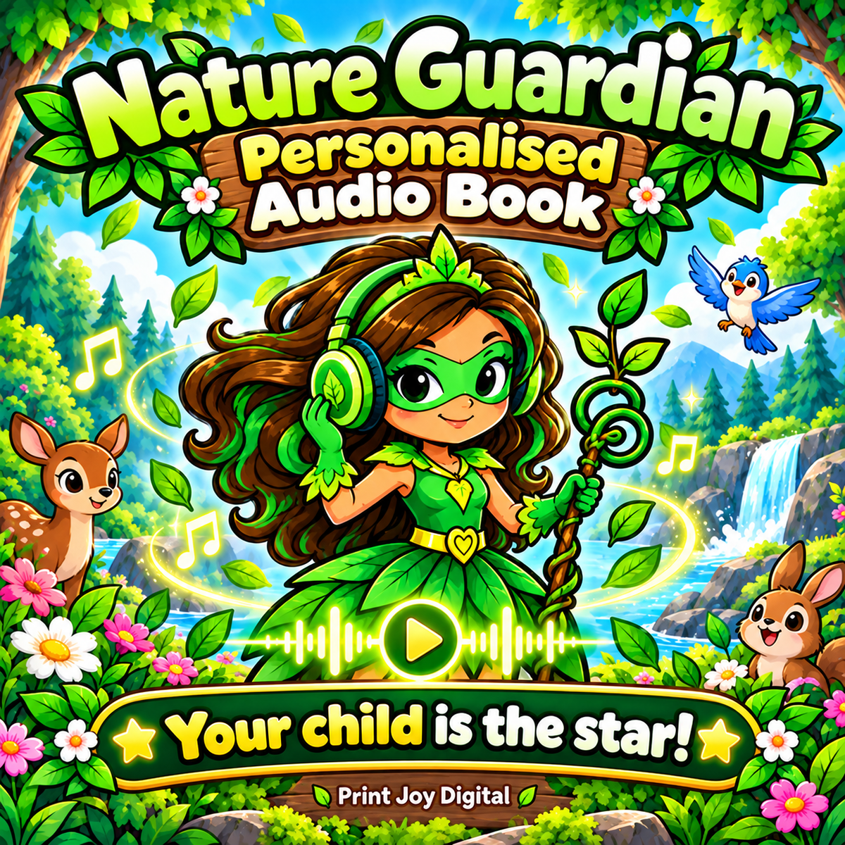 Nature Guardian personalised audiobook cover — Your child is the star