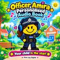 Officer Amira personalised audiobook cover — Your child is the star