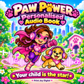 Paw Power personalised audiobook cover — Your child is the star