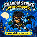Shadow Strike personalised audiobook cover — Your child is the star
